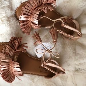 Girls size 12 rose gold sandals